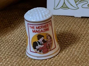 Vintage 1984 Fine Porcelain Stencil Thimble The Mother's Magazine Franklin Mint - Picture 1 of 12