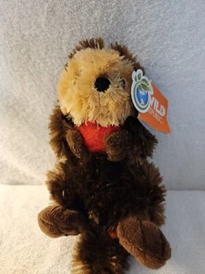 Wild Republic 8" Sea Otter plush stuffed animal toy holding red Starfish NWT - Picture 1 of 7