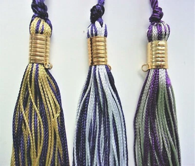 GRADUATION SCHOOL CAP HAT TASSEL 54 COLORS SOLID/2-TONE, RAINBOW - Image 1 of 4