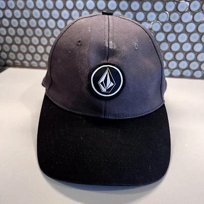 Volcom Hat Cap Youth L - XL  Gray Black Fitted Stretch Logo Embroidered - Image 1 of 4
