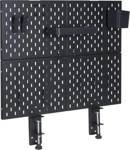 New-Steel Desk Clamp-on Pegboard, 25 x 20inch Gaming Accessories for Desk, Offic - Picture 1 of 5