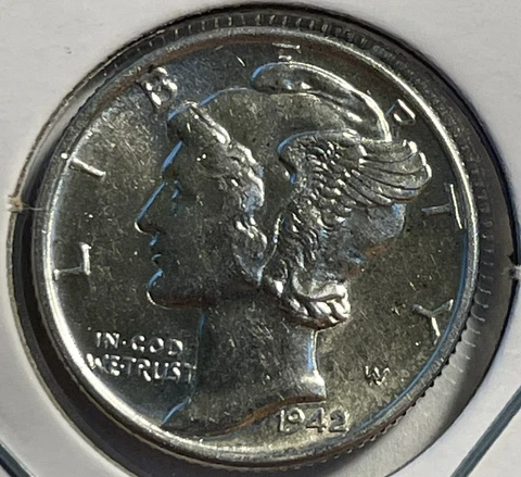 1942-P Mercury Dime BU - P10-28 Cover