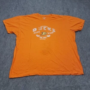 Camisa Anaheim Ducks Para Hombres 2XL XXL Naranja Blanco Logo Hockey NHL Aire Libre Adulto * - Imagen 1 de 10