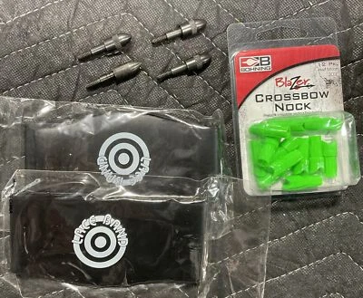 Bohning Blazer Ballesta Cucks .303” Media Luna, 4 Puntas Cabeza Ancha y 4 Bandas de Encaje Foto 1 de 4