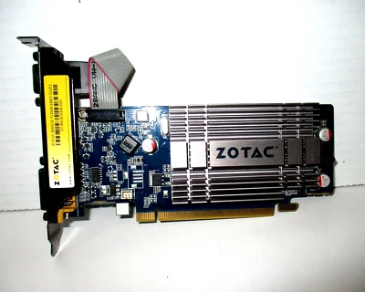 ZOTAC 8400GS 512MB HDMI DVI 64BIT DDR3 VIDEO CARD w/VGA PORT - Image 1 of 4