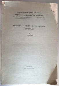 Phonetische Elemente der Mohave-Sprache von A L Kroeber 1911 Original 1. Auflage PB - Bild 1 von 9