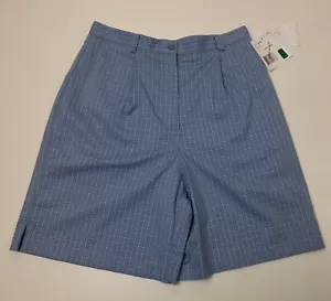 Pantaloncini da golf donna LizGolf Liz Claiborne blu chiaro/bianco a quadri nuovi con etichette taglia 10 - Foto 1 di 7