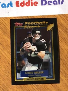 1992 TOPPS NFL FOOTBALL'S FINEST CHRIS MILLER INSERT CARD 17 OF 44 LIMITED ED - Picture 1 of 2