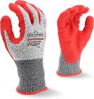 LINCONSON 3 Pack Level 5 Cut Resistant Sandy Nitrile Foam Coated Work Gloves Red