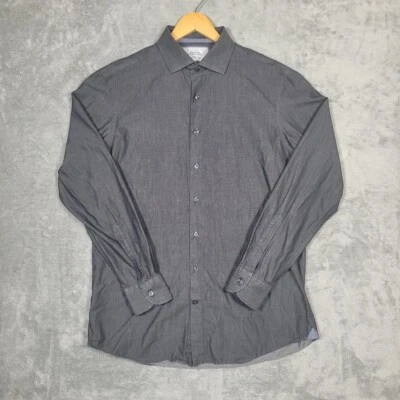 Camisa Charles Tyrwhitt Oxford Botón Para Hombres 16.5-36 Negra Preppy Exterior Formal Foto 1 de 4