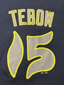 Columbia Fireflies Tim Tebow #15 Majestic Jersey T-Shirt Navy Blue Size Large SC - Picture 1 of 5