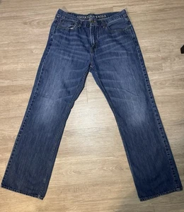 Pantalones de mezclilla American Eagle para hombre 36x34 azul original bootcut lavado medio - Imagen 1 de 6