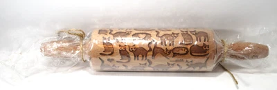 Mood For Wood Mini Embossing Cat Rolling Pin For Dough Cookie Fondant 9.5" - Image 1 of 4