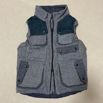 White Mountaineering Engineered Garments Early Down Vest Leather - Image 1 of 2