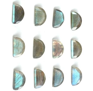 D Shape Cut AAA Natural Labradorite Moonstone Loose Gemstone For Making Jewelry - Picture 1 of 16