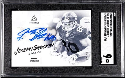 2018 Panini Luminance Spotlight Signatures 2/49 Jeremy Shockey #SS-JS Auto - Image 1 of 2