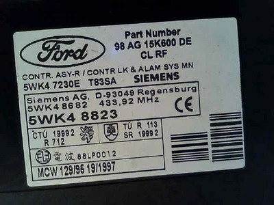 5WK48662 CENTRALINA MOTORE PER FORD FOCUS TURNIER CAK 1.8 TDDI TURBODI 2150659 - Immagine 1 di 4