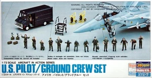 HAS35007 1:72 Hasegawa Modern US Pilot & Ground Crew Set - Picture 1 of 2