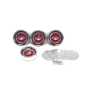 C6BZ-1130-W Scott Drake 1966 Falcon/Fairlane Styled Steel HubCap Set - Picture 1 of 2