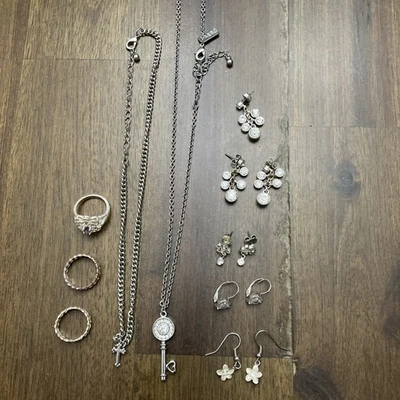 Vintage Jewelry 925 Sterling Silver Earrings, Rings, Necklaces Aero Amethyst Gem - Image 1 of 4