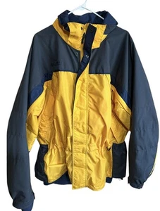 Columbia Core Interchange 3-in-1 Parka Coat Men Large Gray Beige Canvas Jacket B - Picture 1 of 8