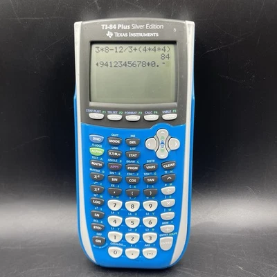 Texas Instruments TI-84 Plus Silver Edition Graphing Calculator Tested Working - Image 1 of 4
