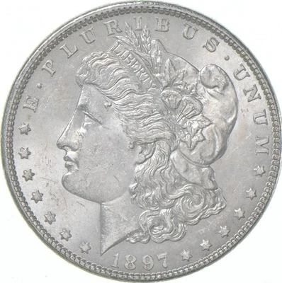 BU/Unc 1897 (P) Morgan Silver Dollar (1 coin) *9325 - Image 1 of 4