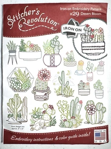 Stitchers Revolution #29 DESERT BLOOM Bügelbild Stickmuster Transfer NEU - Bild 1 von 2