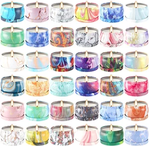 36 Confezioni Candele Profumate Set Regalo, Fragranze Candela per Donna, 2,5 OZ Portatile - Foto 1 di 8