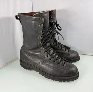Vintage DANNER Recon Herren 10 D 8" Schwarz Leder 200G GTX Wandern Kampfstiefel - Bild 1 von 9