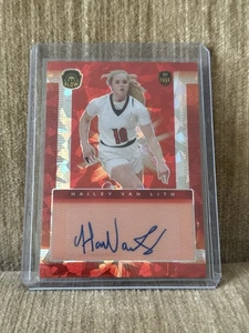 2021 Super Glow Basketball #328 Hailey Van Lith Red Cracked Ice Auto 1/1 Sky - Bild 1 von 2