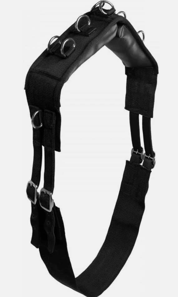 SmartPak Surcingle for Horses | Nylon/Padded Roller for Training. Navy/Blue - Image 1 of 4