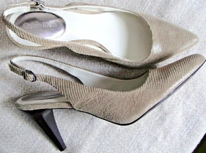 NUOVO! SANDALI DONNA ORIGINALI CALVIN KLEIN n.39,5-40 beige - Foto 1 di 11