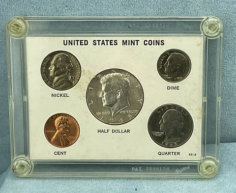 1965 United States Uncirculated US Mint Set -Protective Case Cover