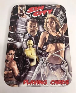 SIN CITY MOVIE POKER PLAYING CARDS 2 DECKS IN METAL TIN BOX-2005 - Picture 1 of 8
