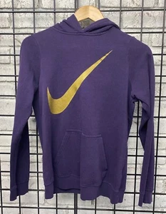 Nike Therma Fit Hoodie Girls/Youth Size XL Purple with Gold Swoosh - Picture 1 of 9