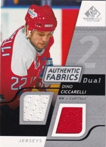 🏒 08-09 SP GAME USED AUTHENTIC FABRICS - DINO CICCARELLI #AF-DC CAPITALS - Picture 1 of 1