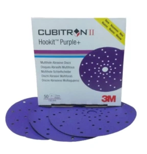 3M 51369 Cubitron II Hookit Purple+ Multihole Abrasive Disc 737U 150mm PK 50 P80 - Picture 1 of 1