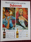 1963 DUBONNET Aperitif Druk wina Reklama ~ Seksowne dziewczyny, blond i ruda SZTUKA