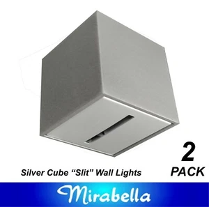 2 x Silver Mini Cube Step Lights w/ Narrow Slit - Focused Lighting 12V G6.35 35W - Picture 1 of 3