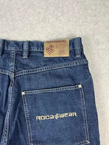 Vintage Rocawear Jeans Mens 36x34 Blue Denim Baggy 90s Grunge Hip Hop Straight - Imagen 1 de 14