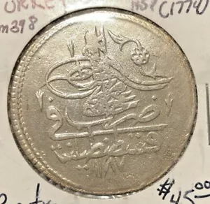 Turchia AH 11 57/8 (1774) piastre KM 398 pulite duramente - Foto 1 di 2