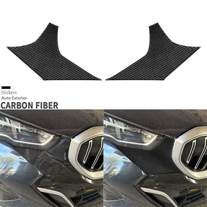 Real Carbon Fiber Front Grille Network Side Cover For BMW 5 Series i5 G60 G68 - Picture 1 of 24