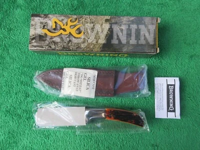 Browning Escalade Drop PT Bone Modelo 3220131 Hoja Fija Cuchillo Vaina Caja Foto 1 de 4