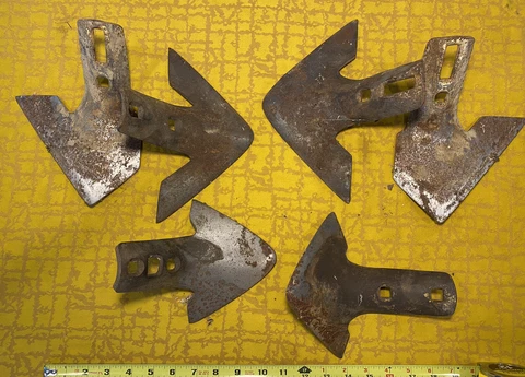 Misc Lot Of Vintage Plow Blades Garden Tiller Replacement Blade Farm Barn Cover