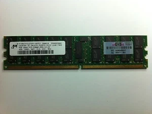 HP Memory 4GB 667MHZ PC2-5300 CL5 ECC REGISTERED P/N 405477-061 408854-B21 - Photo 1/1
