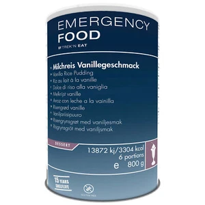 Emergency Food Milchreis Vanille 800 g Dose Prepper Notnahrung Langzeitnahrung - Bild 1 von 3