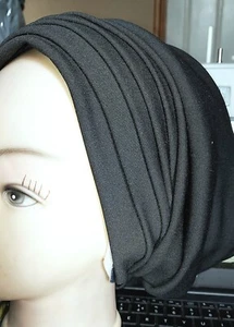 Nigerian Turban cap Gele Headtie Gele Already Made Auto Gele Headtie black - Picture 1 of 5