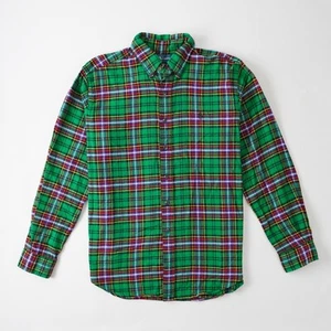 Camisa Ralph Lauren Calce Clásico Franela Royal Stewart Cuadros Verde Algodón Hombres Talla L - Imagen 1 de 12