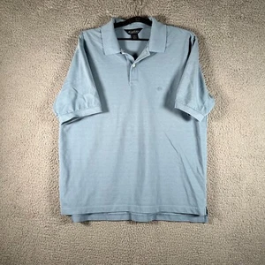 Brooks Brother Performance Knit Polo Blue Preppy Active Mens Size Large - Picture 1 of 8
